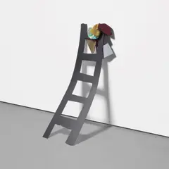 Helen Marten, Happy Drunks, Soggy Blueprints, 2011, powder coated steel and stitched fabric