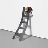 Helen Marten, Happy Drunks, Soggy Blueprints, 2011, powder coated steel and stitched fabric