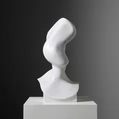 Jon Rafman, NAD (Swerveman Carrara), 2014, CNC routed Carrara white marble
