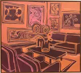 Anton Henning, Interieur No 149, 2002, oil on canvas, in artist's frame