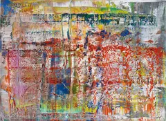 Abstraktes Bild (P1) by Gerhard Richter, chromogenic print, flush-mounted to aluminium with metal strainer on the reverse, sold Dec 2021