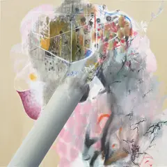 David Kim Whittaker, Moving Front, 2007-08, oil, acrylic and paper collage on canvas