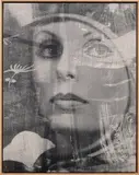 David Noonan, Untitled, 2012, silkscreen and jute on wooden panel, in artist's frame