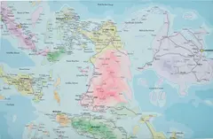 Wim Delvoye, Map #7, 1999, electrostatic plotter 400 dpi on trevira cotton