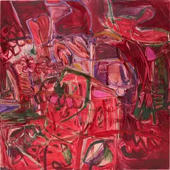 Jadé Fadojutimi, Myths of Pleasure, 2017, oil on canvas