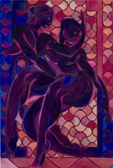 Pattern Makers by Tunji Adeniyi-Jones, 2019, oil on canvas, sold Oct 2021