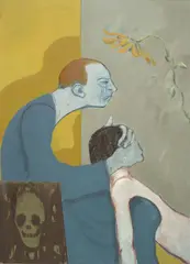 Sanya Kantarovsky, No Eyes, 2019, oil and watercolour on linen