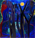 Shara Hughes, Night Picket, 2017, oil and acrylic on canvas