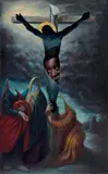 Titus Kaphar, Holy Absence II, 2014, oil and gold leaf on canvas