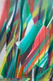 Ohne Titel by Katharina Grosse, 2017, acrylic on canvas, sold Oct 2021