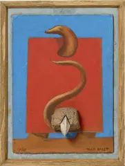 Matin et soir by Max Ernst, 1930, oil and pyrometric watch on wood, in artist's frame, sold Oct 2021