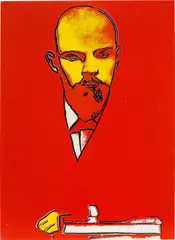 Lenin by Andy Warhol, 1986, acrylic and silkscreen ink on canvas, sold Oct 2021