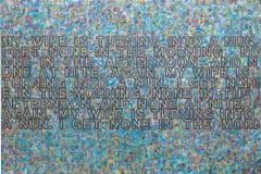 My Life as a Weapon by Richard Prince, 2007, acrylic and collage on canvas, sold Oct 2021