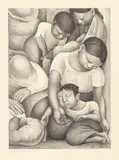 Diego Rivera, El Sueño (La Noche de los pobres) (The Dream (The Night of the Poor)), 1932, Lithograph, on wove paper, with wide margins (lower edge of sheet unevenly trimmed)