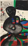Joan Miró, Gaudí XXI (D. 1080), 1979, Etching and aquatint in colours with paper collage, on Arches paper, the full sheet