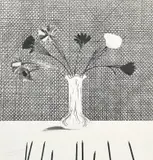 David Hockney, Flowers Made of Paper and Black Ink (S.A.C. 120; M.C.A.T. 114), 1971, Lithograph, on Hodgkinson handmade paper, the full sheet