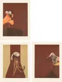 Deuxième version du triptyque, 1944 (Second Version of the Triptych, 1944) (S. 24; T. 25) by Francis Bacon, 1989, The complete set of three lithographs in colours, on Arches Infinity paper, with full margins, sold Jan 2021