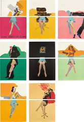 Allen Jones, Life Class (Ll. 48a-g; E.A. 533-540), 1968, The complete set of 14 lithographs in colours, offset, photo and hand-drawn, forming seven images, each of two abutting sheets with similarly divided title page, on J. Green Imperial waterleaf or BFK Rives papers, the full sheets, with the original red portfolio box and slipcase
