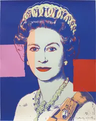 Andy Warhol, Queen Elizabeth II of the United Kingdom, from Reigning Queens (Royal Edition) (F & S. 337A), 1985, Screenprint in colours with diamond dust, on Lenox Museum Board, the full sheet