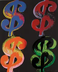 Andy Warhol, $ (4) (F & S. 281-282), 1982, Unique screenprint in colours, on Lenox Museum Board, the full sheet