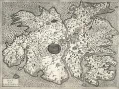 Grayson Perry, Map of an Englishman, 2004, Etching from four plates, printed on one sheet of Rives paper, with full margins