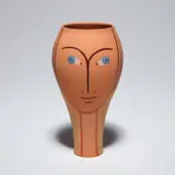 Jean Cocteau, Iphigénie (Iphigenia) (G. 289), 1958, Red earthenware turned vase painted in coloured enamels with crayon d'oxyde additions