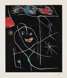 Joan Miró, Untitled, plate V from El Pi de Formentor (The Pine of Formentor) (D. 942; C. 217), 1976, Etching and aquatint in colours, on Guarro paper watermarked Sala Gaspar , with full margins