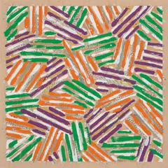 Untitled (U.L.A.E. 13) by Jasper Johns, 1977, Screenprint in colours, on Patapar printing parchment, with full margins (larger lower margin), sold Jan 2021