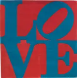 Robert Indiana, Chosen Love, 1995, Skein dyed, hand carved and hand tufted archival New Zealand woollen rug, with natural latex backing