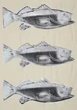 Fish (F & S. IIIA.39) by Andy Warhol, 1983, Unique screenprint in colours, on wallpaper, with full margins, sold Jan 2021