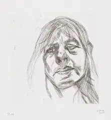Head of a Woman (H. 10) by Lucian Freud, 1982, Etching, on wove paper, with full margins, sold Jan 2021