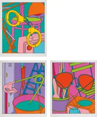 Intimate Relations by Michael Craig-Martin, 2001, The complete set of three screenprints in colours, on wove paper, with full margins, sold Jan 2021