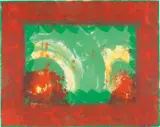 Howard Hodgkin, Monsoon (H. 79), 1987-88, Lithograph in colours with pochoir hand-colouring in watercolour and gouache, on Arches paper, the full sheet