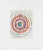 Beautiful Exotic Stretching Etchy Spinning Void Etching, from Stützmappe (Support Portfolio) by Damien Hirst, 1995, Drypoint in colours, on Somerset paper, with full margins, sold Jan 2021