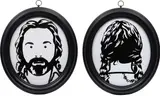 Luc and Ludivine Get Married (15) (C. 121) by Julian Opie, 2007, The pair of laser-cut Somerset Velvet black paper silhouettes, dry-mounted onto Clairefontaine Mayo paper (as issued), t, sold Jan 2021