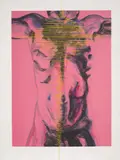 Robert Longo, Torso VI, 1986, Monotype in colours, on wove paper, with full margins, with yellow screenprinted Plexiglas