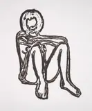 Tom Wesselmann, Monica Sitting Elbows on Knees, from BAM Photography Portfolio III, 1991, Lithograph, on wove paper, with full margins