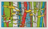 Francis Ruyter, Where The Sidewalk Ends, 2011, Woodcut in colours, on Japanese Unryu-shi paper, with full margins