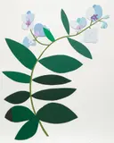 Three Clippings: Clipping 2 by Jonas Wood, 2018, Mixografía® relief print in colours with embossing, on handmade paper, the full sheet, sold Jan 2021