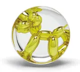 Jeff Koons, Balloon Dog (Yellow), 2015, Porcelain multiple painted in chrome, contained in the original Styrofoam-lined presentation box with silver printed signature and original plastic stand