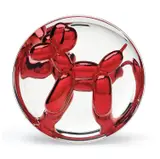 Jeff Koons, Balloon Dog (Red), 1995, Porcelain multiple painted in chrome, contained in the original Styrofoam-lined cardboard box with printed artist's name and original plastic stand