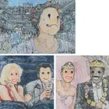 Madsaki, Kung Fu Hustle II (Inspired by Stephen Chow); You Wanna Take Me To A Kung Fu Movie?; and Straight Outta Zamunda, 2020, Three offset lithographs in colours, on smooth wove paper, the full sheets