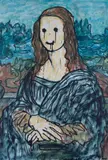 Madsaki, Mona Lisa 3P (inspired by Leonardo Da Vinci), 2019, Offset lithograph in colours, on smooth wove paper, the full sheet
