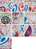 We Are the Square Jocular Clan by Takashi Murakami, 2018, Ten offset lithographs in colours, on smooth wove paper, the full sheets, sold Jan 2021