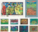 Friedensreich Hundertwasser, Look at it on a Rainy Day (Regentag portfolio) (K. 44-53)