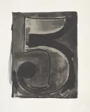 Jasper Johns, Figure 5, from Black Numeral Series (G. 92, U.L.A.E. 49), 1968, Lithograph in colours, on Zerkall Copperplate deluxe paper, with full margins