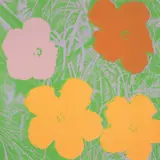 Flowers (F. & S. 65) by Andy Warhol, 1970, Screenprint in colours, on wove paper, the full sheet, sold Jun 2021