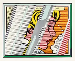 Roy Lichtenstein, Reflections on Girl, from Reflections Series (C. 245), 1990, Lithograph, screenprint and relief in colours with metallized PVC collage and embossing, on Somerset paper, with full margins