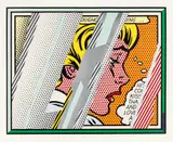 Roy Lichtenstein, Reflections on Girl, from Reflections Series (C. 245), 1990, Lithograph, screenprint and relief in colours with metallized PVC collage and embossing, on Somerset paper, with full margins