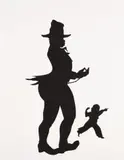Kara Walker, Pocketwatch, scene No. 5 from The Emancipation Approximation, 1999-2000, Screenprint in colours, on Somerset paper, with full margins